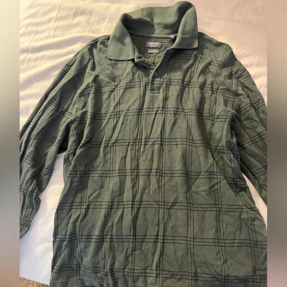 Thrifted plaid oversized plaid shirt